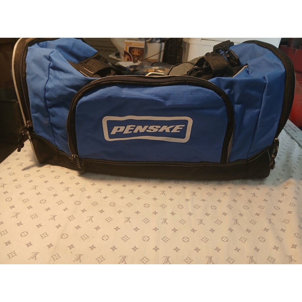 Penske Black/Blue carry bag w strap, handle, Pocket Rare Find Clean